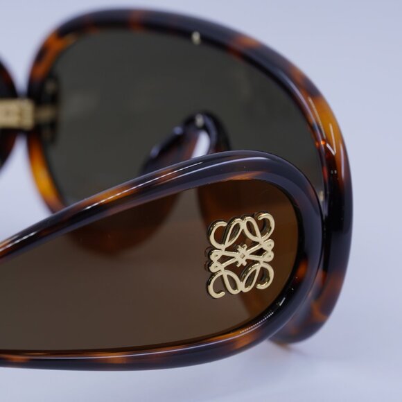 Loewe LW40108I 52G Sunglasses Dark Havana Shield Frame, Brown Lenses - Picture 5 of 10